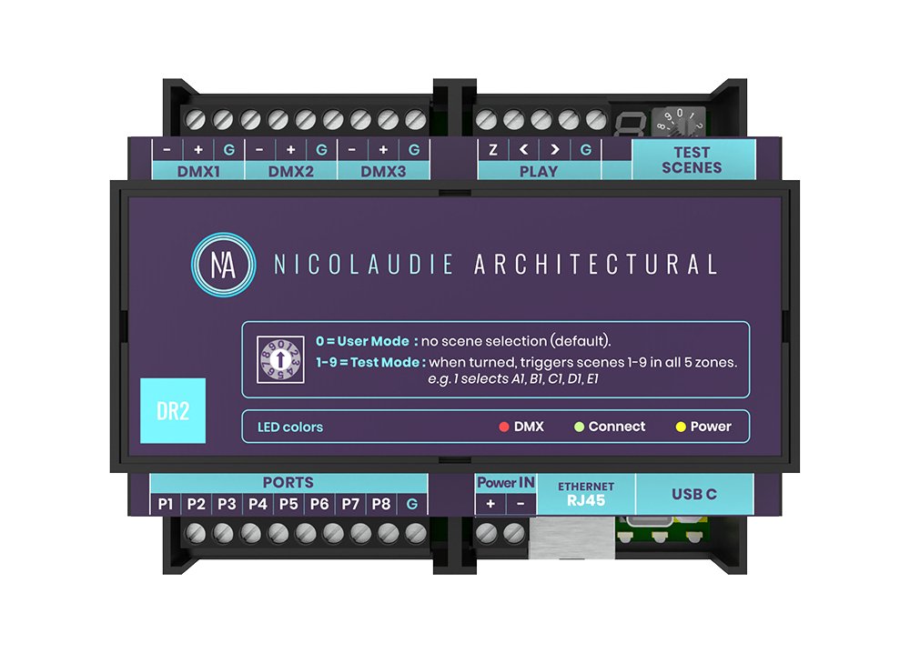 DINA-DR2 Lite - Wisdom Esoterica - Nicolaudie - DMX Lighting controller