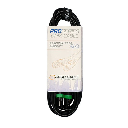 Professional DMX Cable - 5-Pin Male to 5-Pin Female Connection - Wisdom Esoterica - American DJ - 819730010377 - DMX Cable